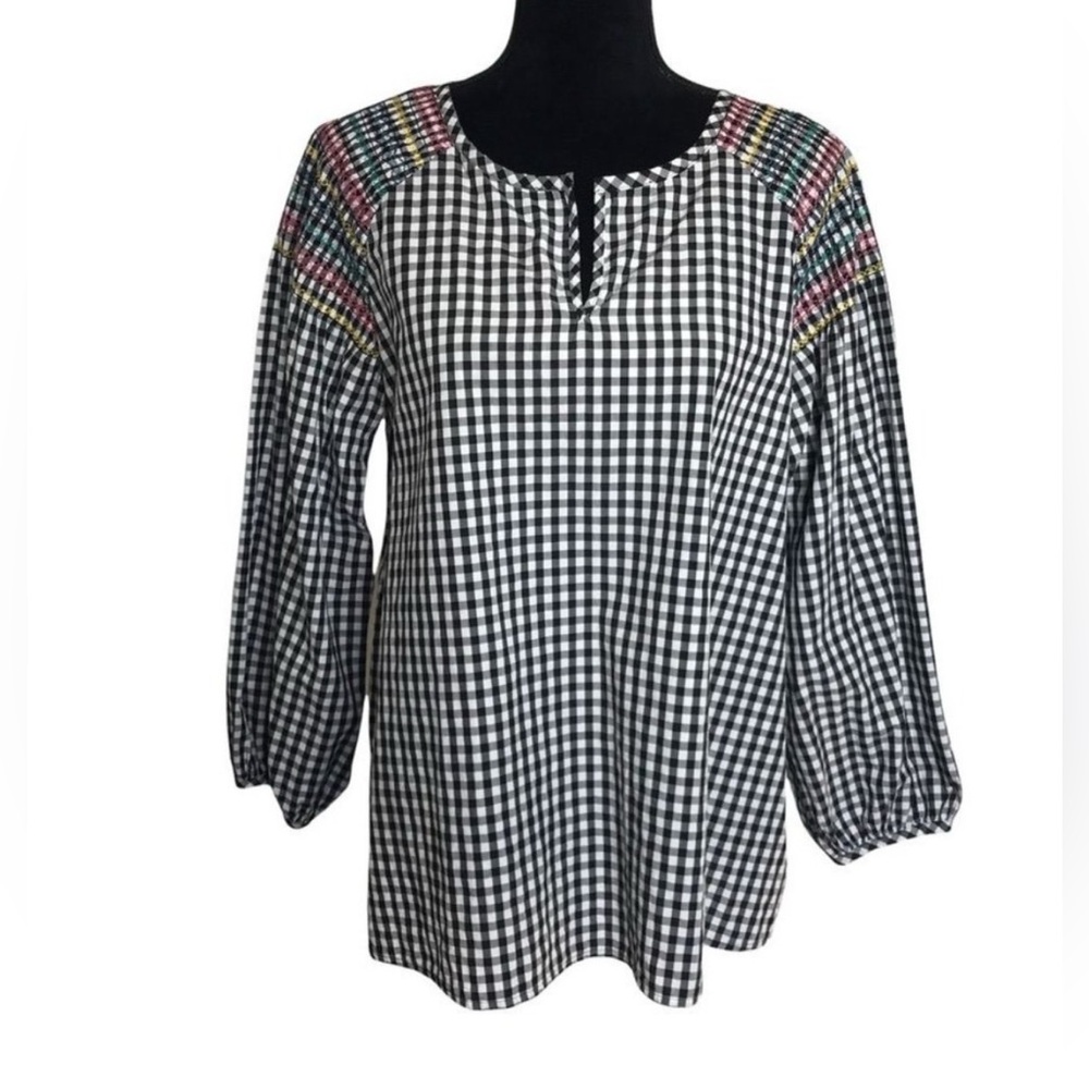 Madewell by J. Crew Multicolor Gingham Blouse Medium